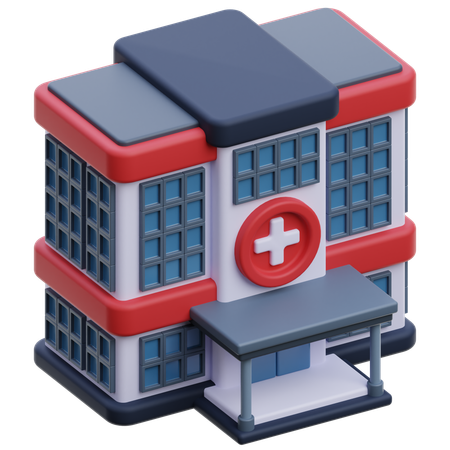 Edificio hospitalario  3D Icon