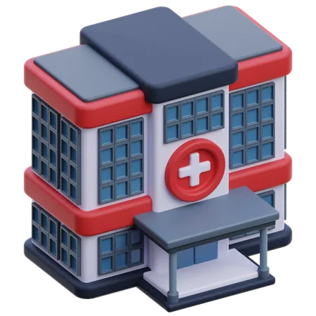 Edificio hospitalario  3D Icon