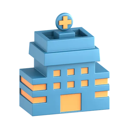 Edificio hospitalario  3D Icon