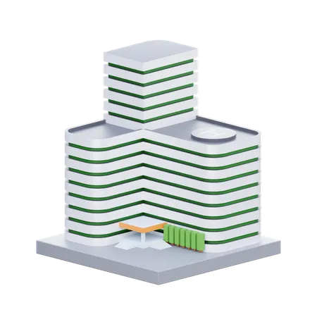 Edifício Hospitalar  3D Icon