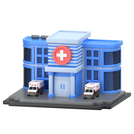 Edifício Hospitalar  3D Icon