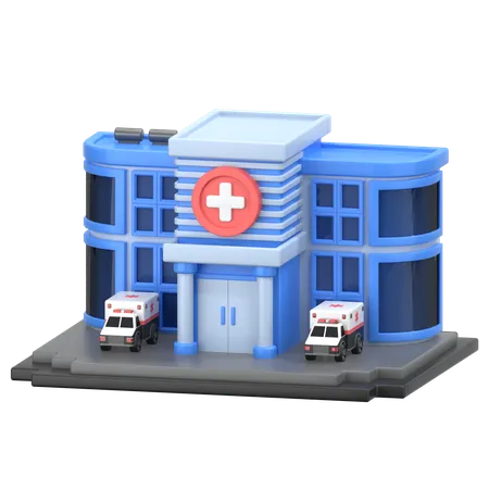 Edifício Hospitalar  3D Icon