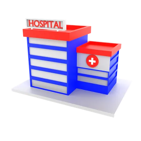 Edifício Hospitalar  3D Icon