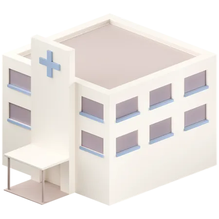 Edificio hospitalario  3D Icon