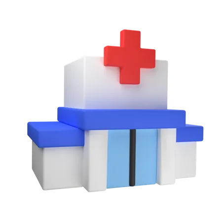 Edifício Hospitalar  3D Icon