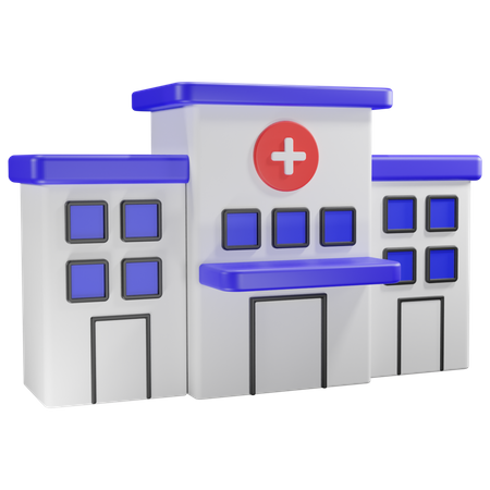 Edificio hospitalario  3D Icon