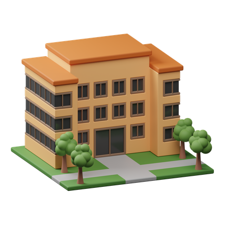 Edifício Hospitalar  3D Icon