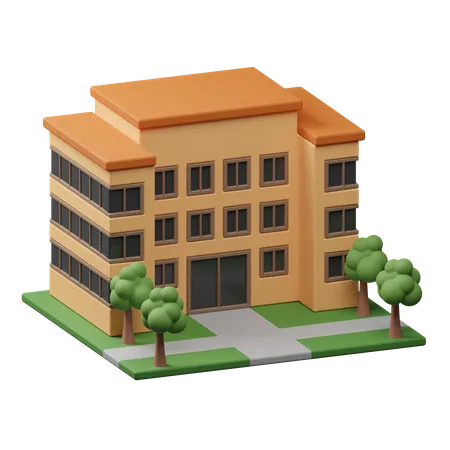 Edifício Hospitalar  3D Icon