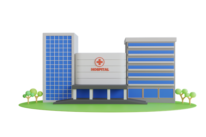 Edifício Hospitalar  3D Icon