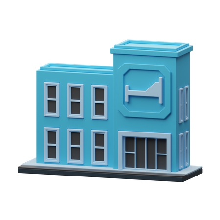 Edificio hospitalario  3D Icon