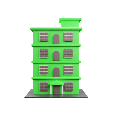Edificio hotelero  3D Icon