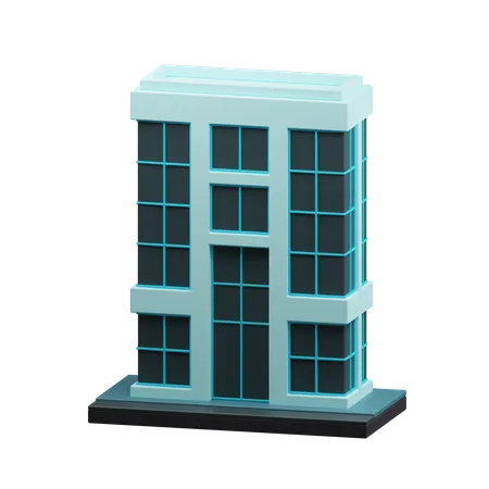 Edificio hotelero  3D Icon