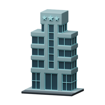 Edificio hotelero  3D Icon