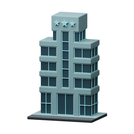 Edificio hotelero  3D Icon