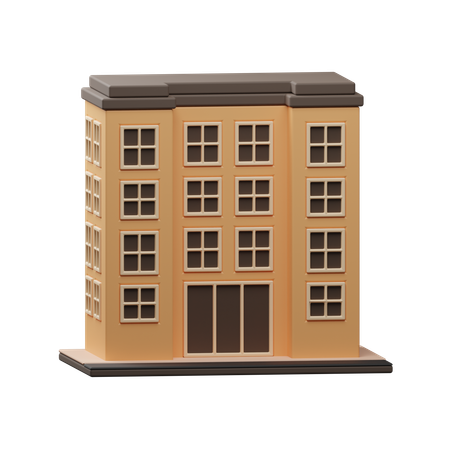 Edificio hotelero  3D Icon