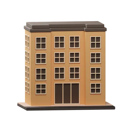 Edificio hotelero  3D Icon