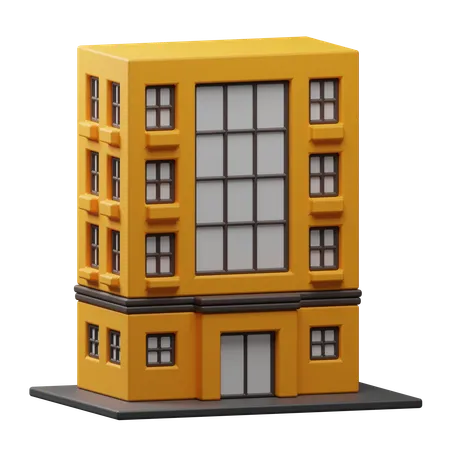 Edificio hotelero  3D Icon