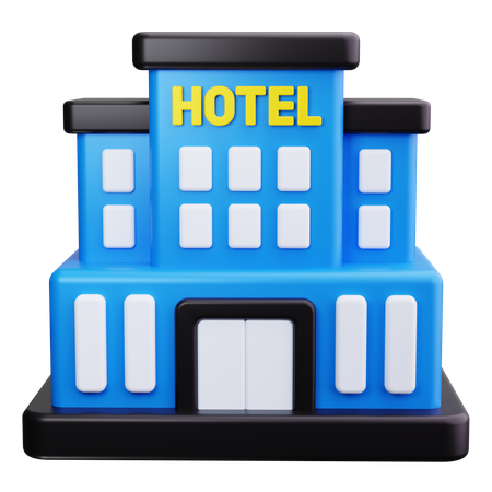 Edificio hotelero  3D Icon