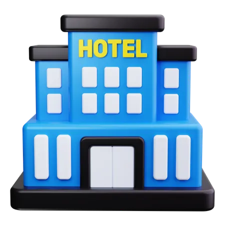 Edificio hotelero  3D Icon