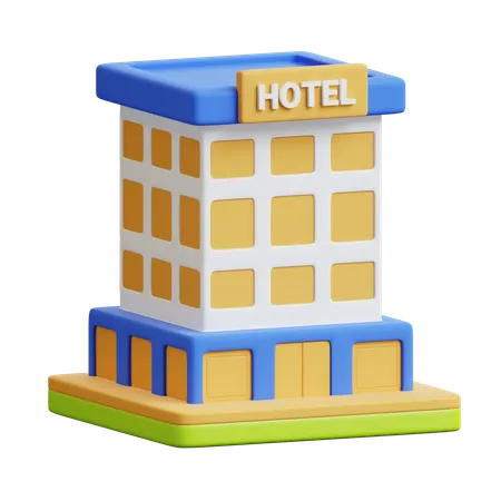 Edificio hotelero  3D Icon