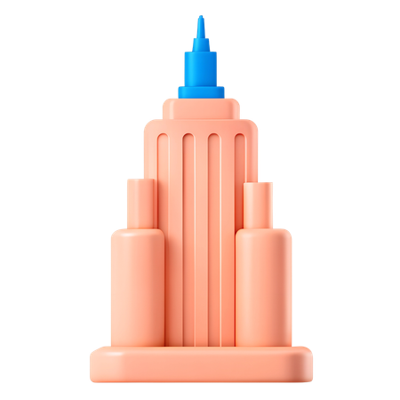 Edificio Empire State  3D Icon