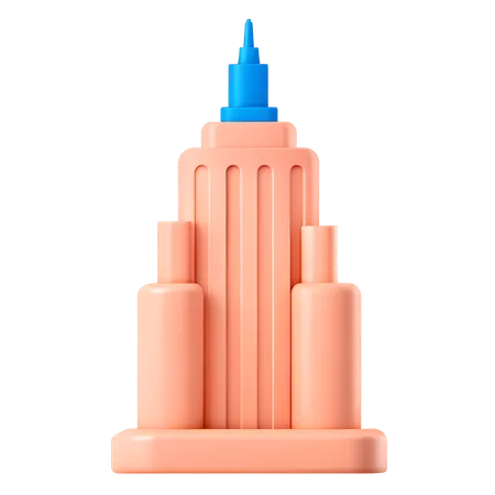 Edificio Empire State  3D Icon