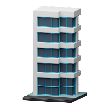 Edificio rascacielos moderno  3D Icon