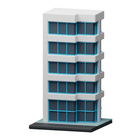 Edificio rascacielos moderno  3D Icon