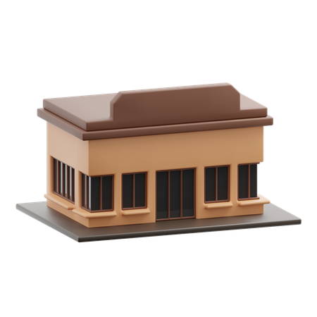 Edificio de restaurante  3D Icon