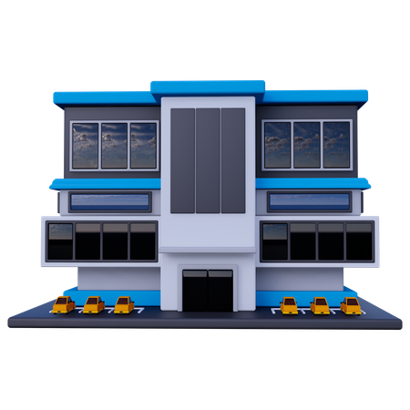 Construção de shopping  3D Icon