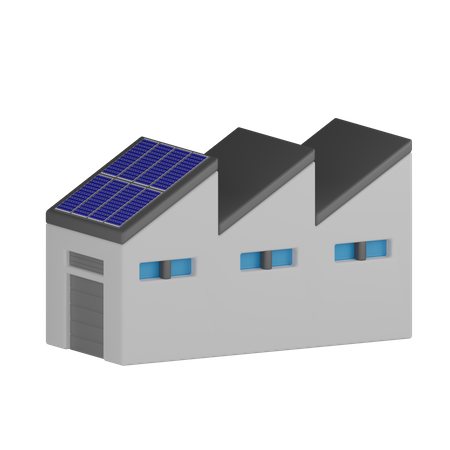 Edifício solar  3D Icon