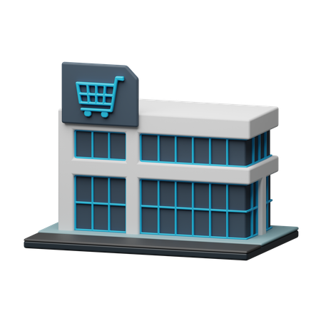 Edificio de supermercado  3D Icon