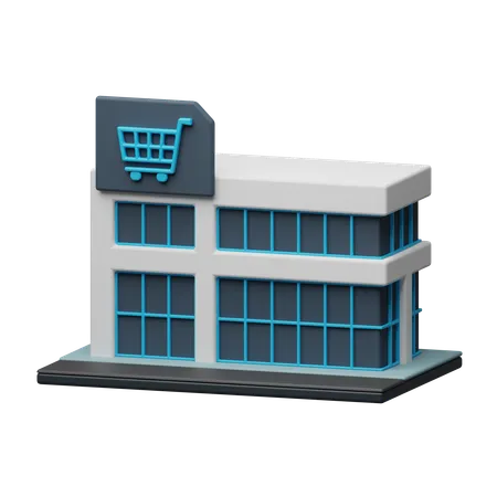 Edificio de supermercado  3D Icon