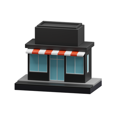 Edificio de tienda  3D Icon