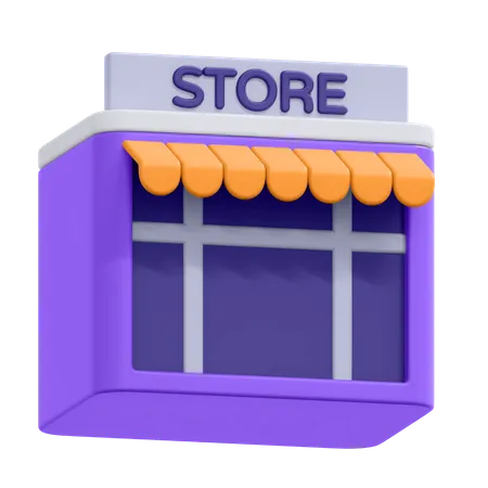 Edificio de la tienda  3D Icon