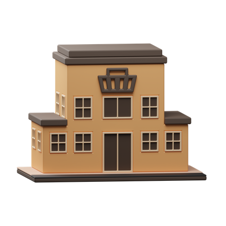 Edificio de tienda  3D Icon