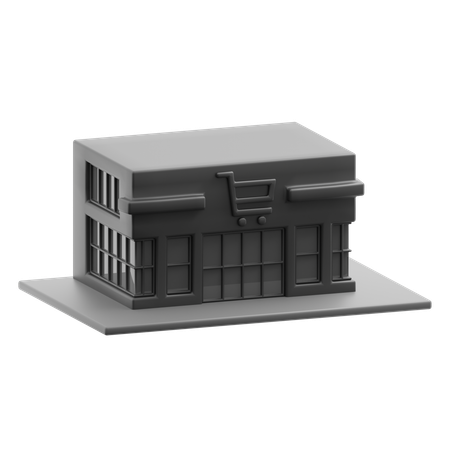 Edificio de tienda  3D Icon