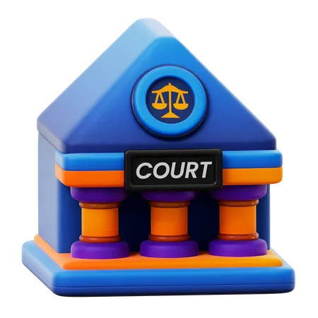 Edifício do tribunal  3D Icon