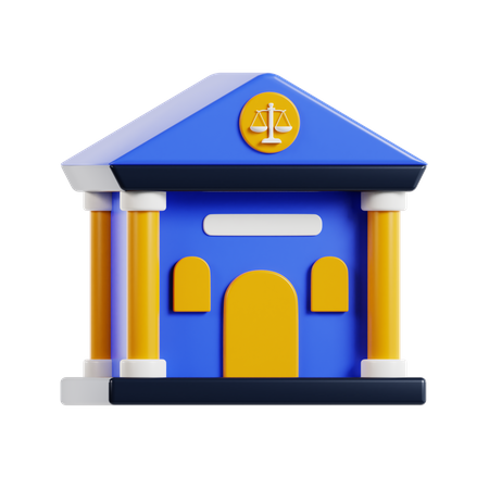 Edifício do tribunal  3D Icon