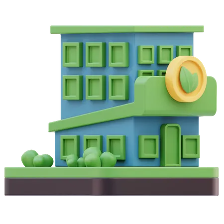 Construção verde  3D Icon