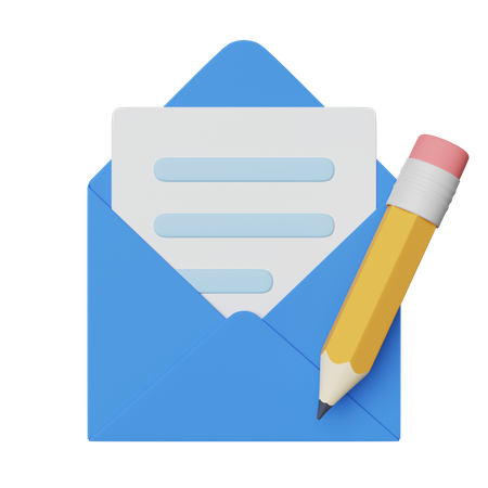 Edit business letter  3D Icon