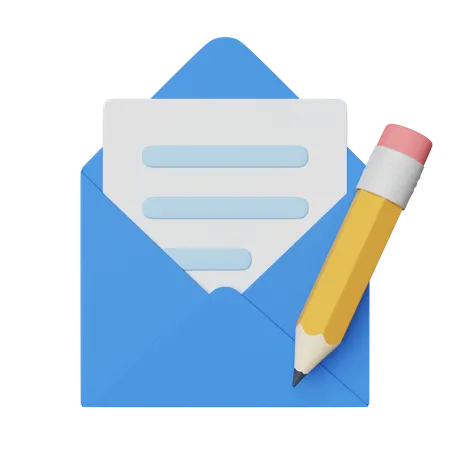 Edit business letter  3D Icon