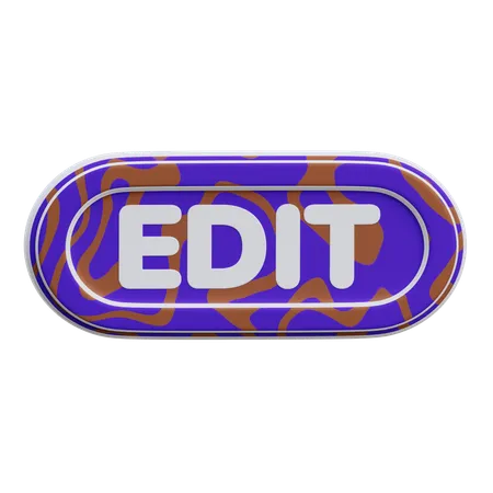 Edit Button  3D Icon