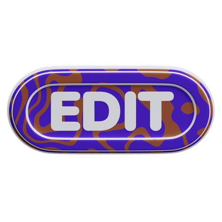 Edit Button  3D Icon