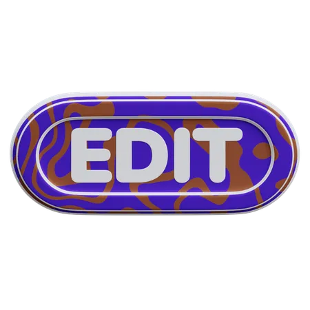 Edit Button  3D Icon