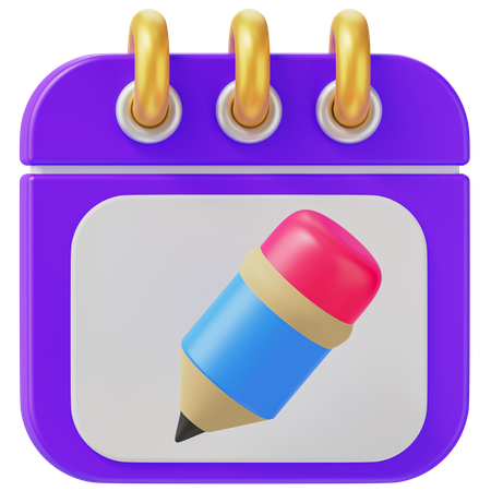 Edit Calendar  3D Icon