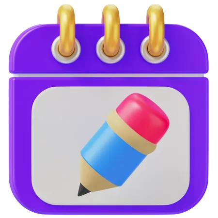 Edit Calendar  3D Icon