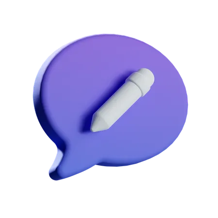 Editar chat  3D Icon