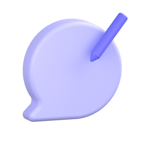 Edit-chat-bubble 3D Illustration