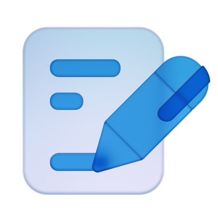 Edit Docs  3D Icon